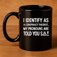 I Identify As A Conspiracy Theorist My Pronouns Are Told You So 11oz C Handle Ceramic Mug