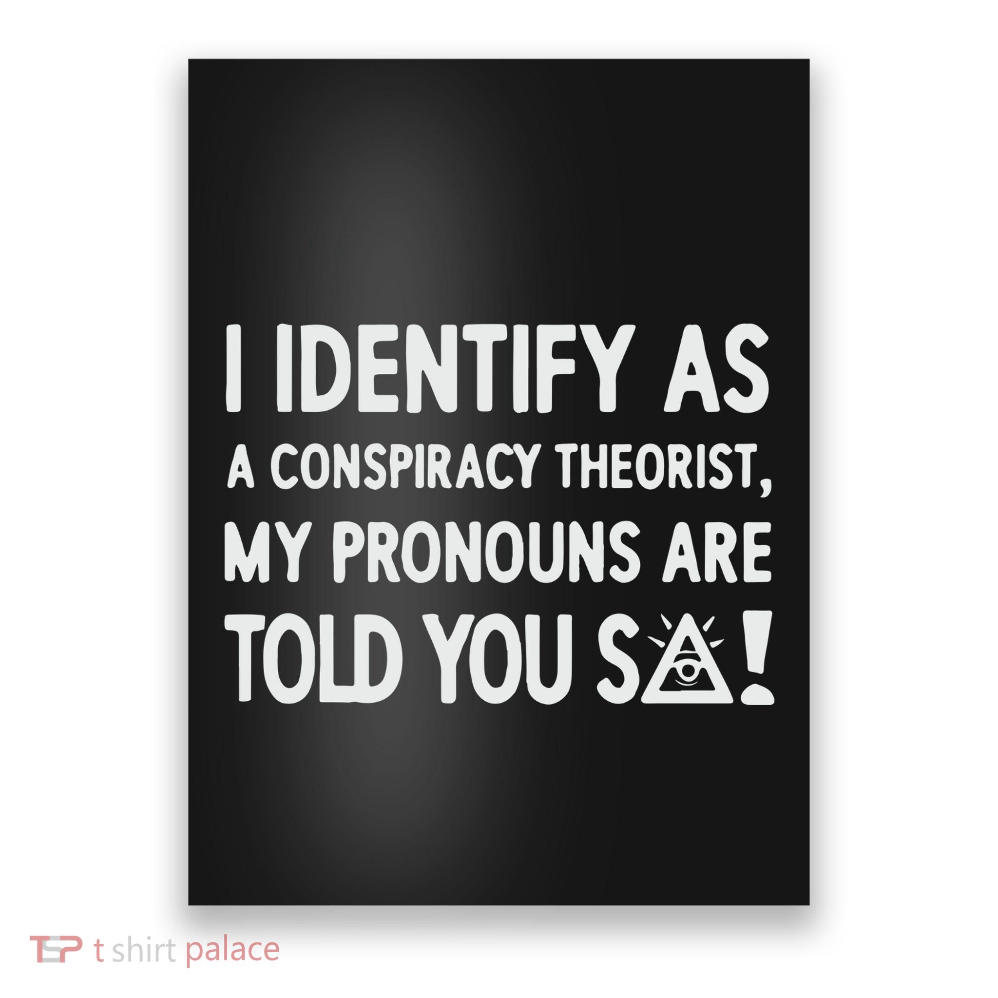 I Identify As A Conspiracy Theorist My Pronouns Are Told You So Poster