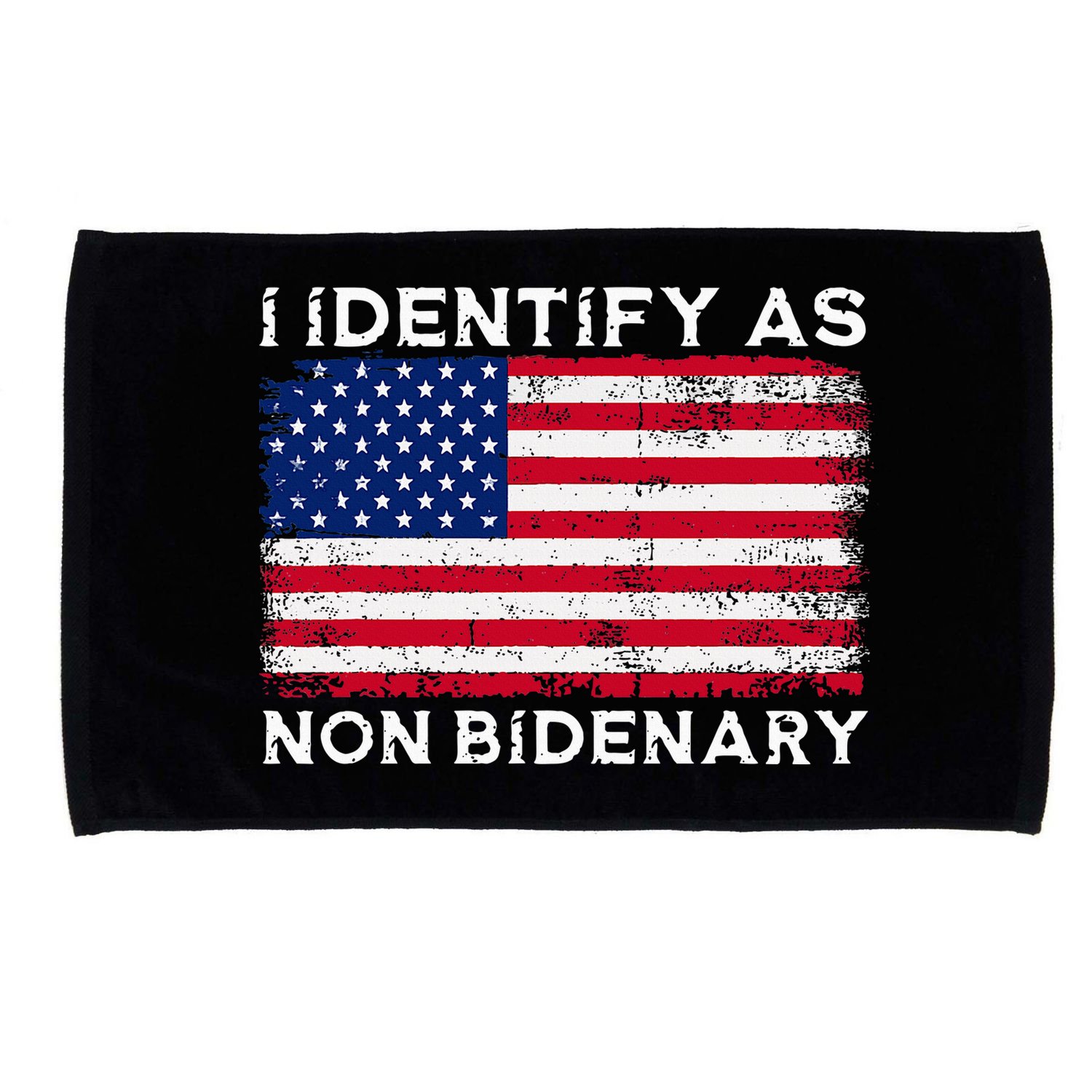 I Identify As Non Bidenary Patriot American Flag 4th Of July Microfiber Hand Towel