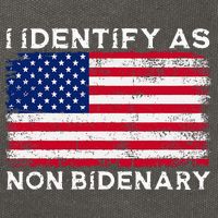 I Identify As Non Bidenary Patriot American Flag 4th Of July Cotton Canvas Backpack