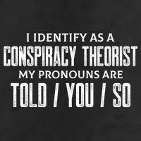 I Identify As A Conspiracy Theorist Pronouns Are Told You So 25L Jumbo Tote