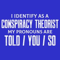 I Identify As A Conspiracy Theorist Pronouns Are Told You So 16 in Basic Backpack