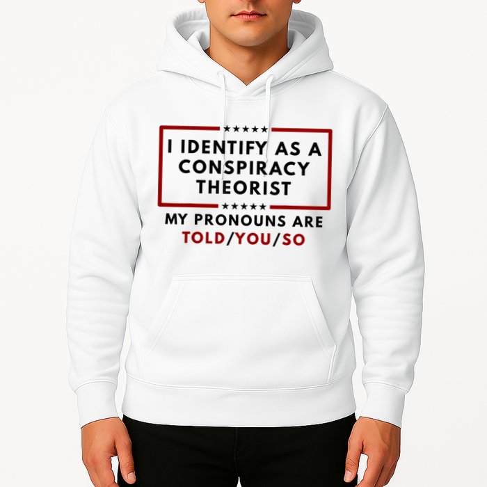 I Identify As A Conspiracy Theorist My Pronouns Are Told Hoodie