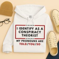 I Identify As A Conspiracy Theorist My Pronouns Are Told Hoodie