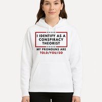 I Identify As A Conspiracy Theorist My Pronouns Are Told Hoodie
