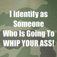 I Identify As Someone Who Is Going To WHIP YOUR ASS Legacy Tie Dye Trucker Hat