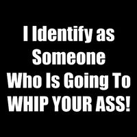 I Identify As Someone Who Is Going To WHIP YOUR ASS Cropped Pullover Crew
