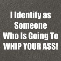 I Identify As Someone Who Is Going To WHIP YOUR ASS Cotton Canvas Backpack
