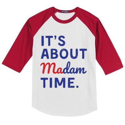 Its Is About Madam Time Kids Colorblock Raglan Jersey