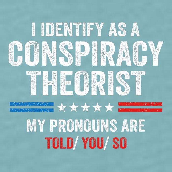 I Identify As A Conspiracy Theorist My Pronouns Are Told You Sueded Cloud Jersey T-Shirt