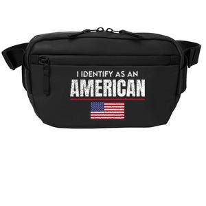 I Identify as an American No Identity Politics USA Flag Crossbody Pack