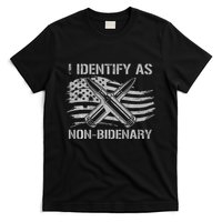 I Identify As N.O.N.B.I.D.E.N.A.R.Y American Flag T-Shirt