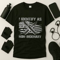 I Identify As N.O.N.B.I.D.E.N.A.R.Y American Flag T-Shirt