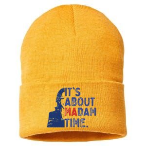 Its Is About Madam Time Election 2024 Harris Funny Sustainable Knit Beanie