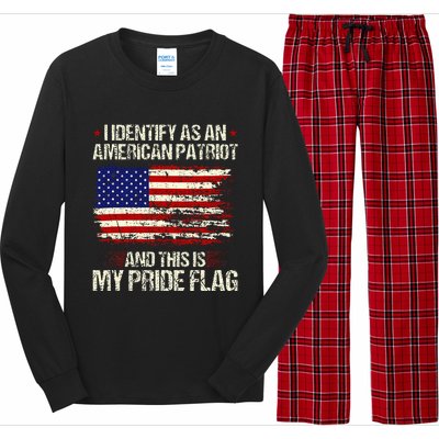 I Identify As An American Patriot This Is My Pride Flag Long Sleeve Pajama Set