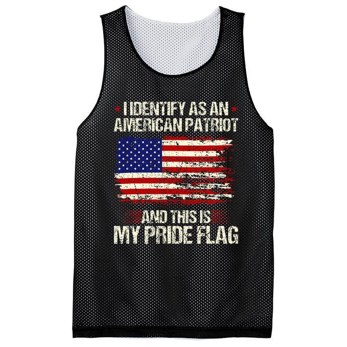 I Identify As An American Patriot This Is My Pride Flag Mesh Reversible Basketball Jersey Tank