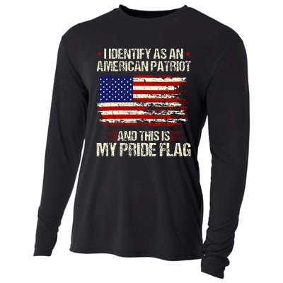 I Identify As An American Patriot This Is My Pride Flag Cooling Performance Long Sleeve Crew