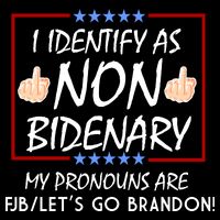 I Identify As Non Bidenary Funny My Pronouns Are FJB Lets Go Brandon Daily Commute Backpack
