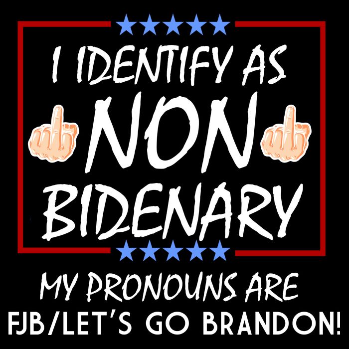I Identify As Non Bidenary Funny My Pronouns Are FJB Lets Go Brandon Daily Commute Backpack