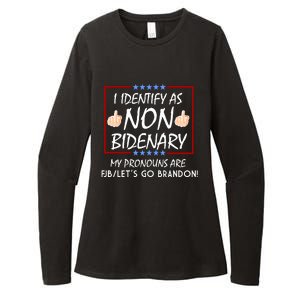 I Identify As Non Bidenary Funny My Pronouns Are FJB Lets Go Brandon Womens CVC Long Sleeve Shirt