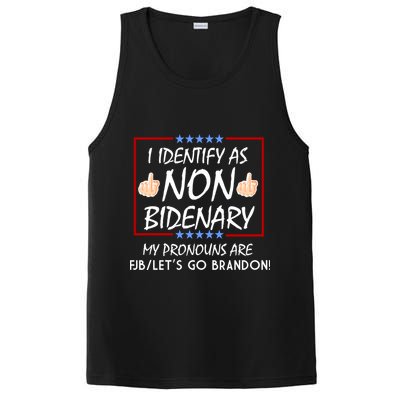 I Identify As Non Bidenary Funny My Pronouns Are FJB Lets Go Brandon PosiCharge Competitor Tank