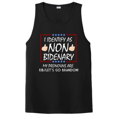 I Identify As Non Bidenary Funny My Pronouns Are FJB Lets Go Brandon PosiCharge Competitor Tank