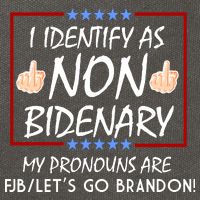 I Identify As Non Bidenary Funny My Pronouns Are FJB Lets Go Brandon Cotton Canvas Backpack