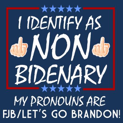 I Identify As Non Bidenary Funny My Pronouns Are FJB Lets Go Brandon T-Shirt