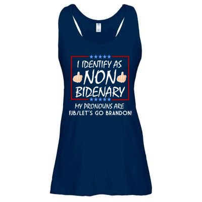 I Identify As Non Bidenary Funny My Pronouns Are FJB Lets Go Brandon Ladies Essential Flowy Tank