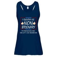 I Identify As Non Bidenary Funny My Pronouns Are FJB Lets Go Brandon Ladies Essential Flowy Tank