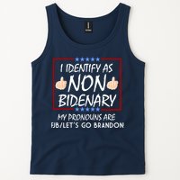 I Identify As Non Bidenary Funny My Pronouns Are FJB Lets Go Brandon Tank Top