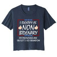 I Identify As Non Bidenary Funny My Pronouns Are FJB Lets Go Brandon Crop Top