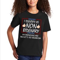I Identify As Non Bidenary Funny My Pronouns Are FJB Lets Go Brandon Kids T-Shirt