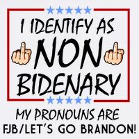 I Identify As Non Bidenary Funny My Pronouns Are FJB Lets Go Brandon Garment-Dyed Sweatshirt