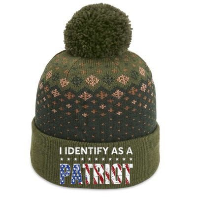 I Identify As A Patriot American Flag Patriotism Patriotic The Baniff Cuffed Pom Beanie