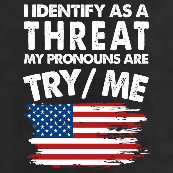 I Identify As A Threat My Pronouns Are Try Me Microfiber Hand Towel