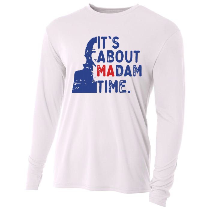 Its Is About Madam Time Election 2024 Harris Funny Cooling Performance Long Sleeve Crew