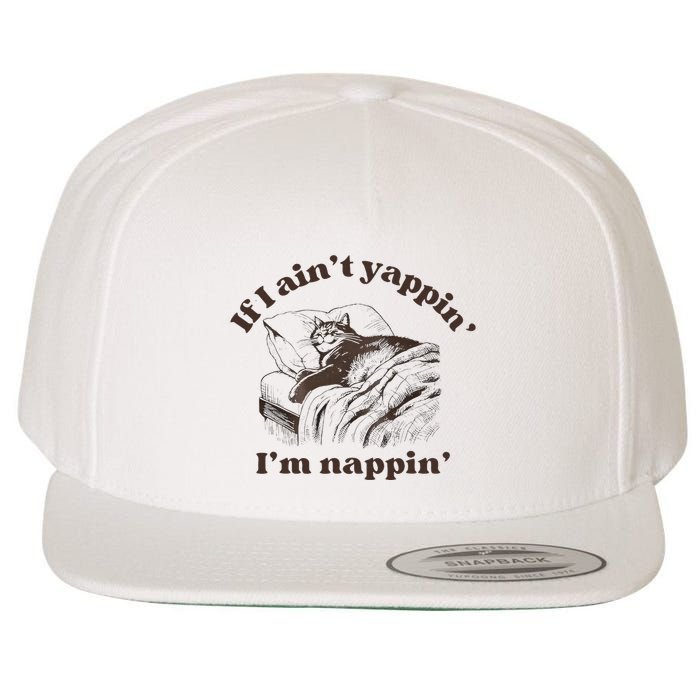 If I Aint Nappin Im Yappin Yapper Funny Cat Meme Wool Snapback Cap
