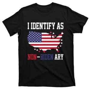 I Identify As Non-Biden Amy America Flag Apparel  T-Shirt