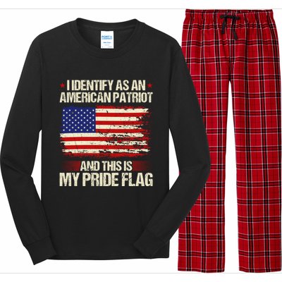 I Identify As An American Patriot This Is My Pride Flag Long Sleeve Pajama Set