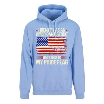 I Identify As An American Patriot This Is My Pride Flag Unisex Surf Hoodie