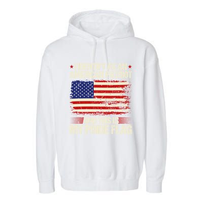 I Identify As An American Patriot This Is My Pride Flag Garment-Dyed Fleece Hoodie