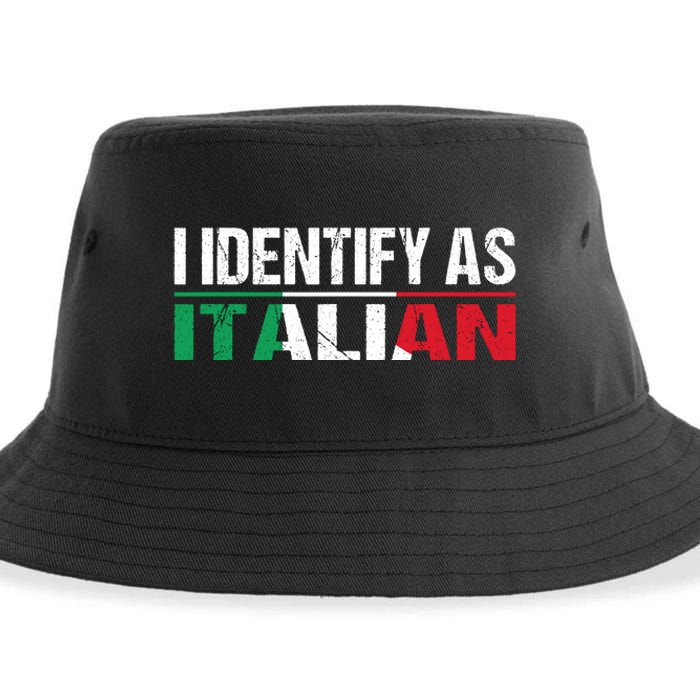 I Identify As Italian Sustainable Bucket Hat