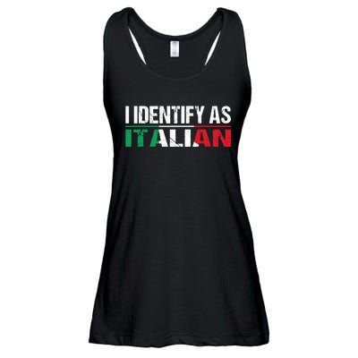 I Identify As Italian Ladies Essential Flowy Tank