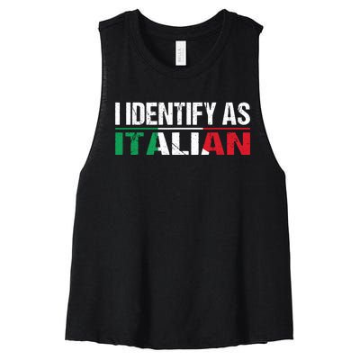 I Identify As Italian Women's Racerback Cropped Tank