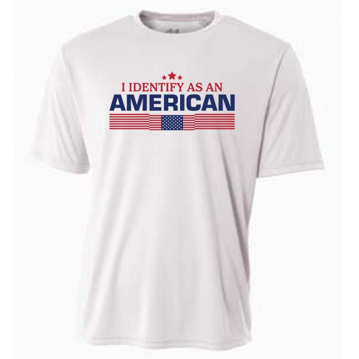 I Identify As An American Cooling Performance Crew T-Shirt