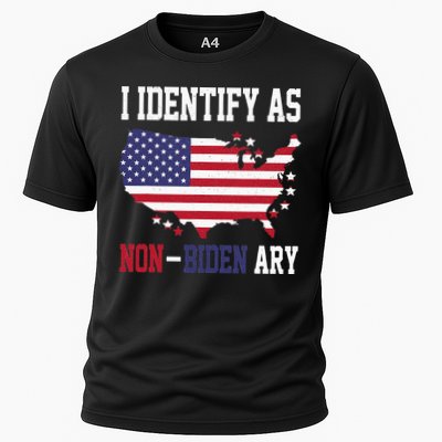 I Identify As Non Biden Amy America Flag Apparel Performance Shirt