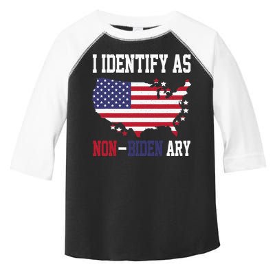 I Identify As Non Biden Amy America Flag Apparel Toddler Fine Jersey T-Shirt
