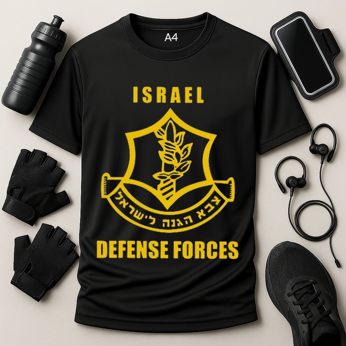 IDF Israeli Army. Israel Defense Force Small Logo Cooling Performance Crew T-Shirt
