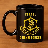 IDF Israeli Army. Israel Defense Force Small Logo 11oz C Handle Ceramic Mug